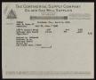 Primary view of [Invoice from the Continental Supply Company to Jake L. Hamon Jr., March 9, 1925]