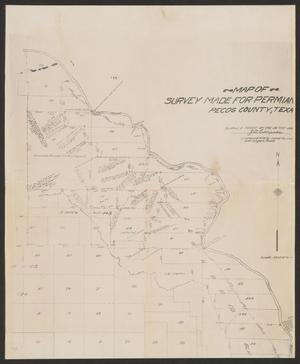 Primary view of object titled 'Map of Survey Made for Permia[n]: Pecos County, Texa[s]'.
