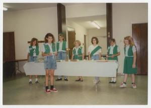 Primary view of object titled '[Girl Scouts During a Ceremony]'.