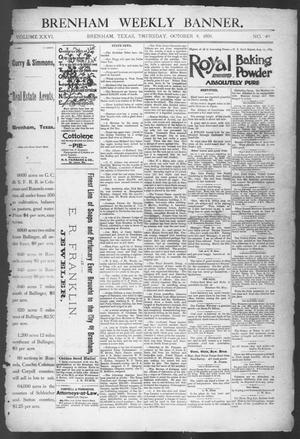 Brenham Weekly Banner. (Brenham, Tex.), Vol. 26, No. 40, Ed. 1, Thursday, October 8, 1891