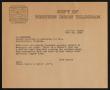 Primary view of [Copy of Telegram from Jack Sayles to C. F. Rayburn, November 25,1939]
