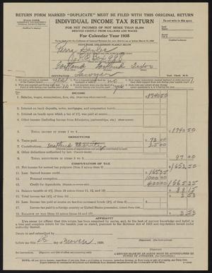 Primary view of object titled '[Individual Income Tax Return for Perry Sayles]'.