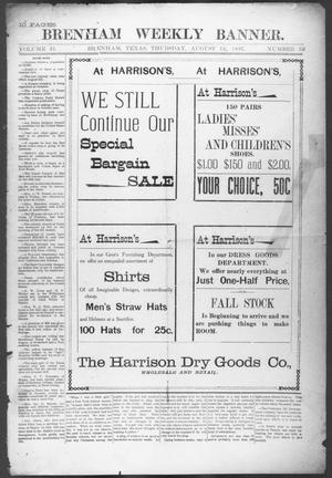 Brenham Weekly Banner. (Brenham, Tex.), Vol. 31, No. 36, Ed. 1, Thursday, August 12, 1897