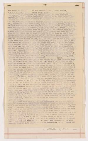 [Copy of Legal Complaint from Mary E. Sayles]