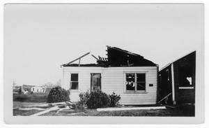 [A damaged house after the 1947 Texas City Disaster]