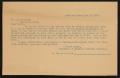 Letter: [Letter from Ballinger & Abilene Railway Company to H. M. Stevens, De…