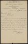 Thumbnail image of item number 1 in: '[Correspondence between Henry Sayles and J. Carlisle, September 21, 1891 - September 28, 1891]'.