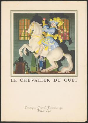 Primary view of object titled '[Menu: Le Chevalier du Guet, October 26, 1957]'.