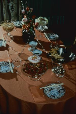 [Formal place setting]