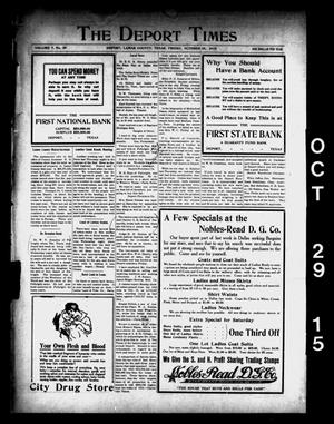 The Deport Times (Deport, Tex.), Vol. 7, No. 39, Ed. 1 Friday, October 29, 1915
