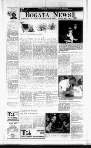 Primary view of object titled 'Bogata News (Bogata, Tex.), Vol. 92, No. 5, Ed. 1 Thursday, July 4, 2002'.