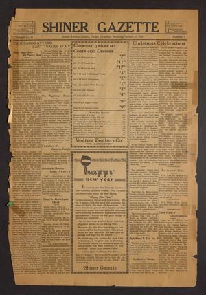 Primary view of object titled 'Shiner Gazette (Shiner, Tex.), Vol. 43, No. 1, Ed. 1 Thursday, January 2, 1936'.