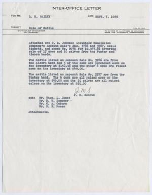 [Letter from J. M. Schrum to L. H. Bailey, September 7, 1955]