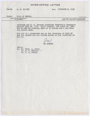 [Letter from J. M. Schrum to L. H. Bailey, November 2, 1955]
