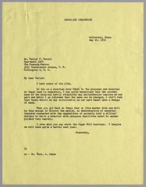 [Letter from I. H. Kempner to Walter F. Woodul, May 16, 1955]
