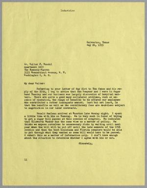 [Letter from I. H. Kempner to Walter F. Woodul,  May 26, 1955]