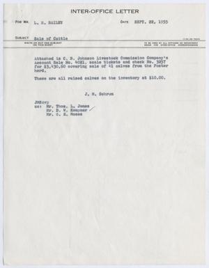 [Letter from J. M. Schrum to L. H. Bailey, September 22, 1955]