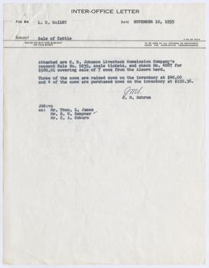 [Letter from J. M. Schrum to L. H. Bailey, November 10, 1955]