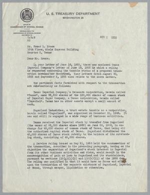 Primary view of object titled '[Letter from H. T. Schwartz to Homer L. Bruce, November 2, 1955]'.