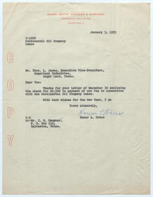 [Letter from Thomas E. Berry to Paul Carson, January 3, 1955]