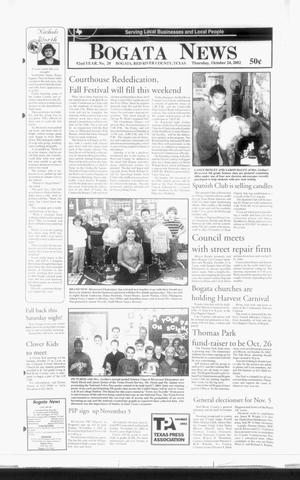 Bogata News (Bogata, Tex.), Vol. 92, No. 20, Ed. 1 Thursday, October 24, 2002
