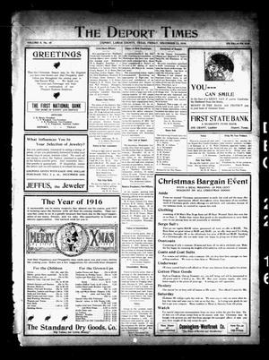 The Deport Times (Deport, Tex.), Vol. 8, No. 45, Ed. 1 Friday, December 22, 1916