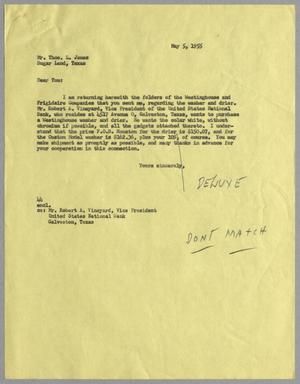 [Letter from A. H. Blackshear, Jr. to Thomas L. James, May 5, 1955]