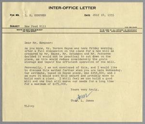 [Letter from Thomas L. James to I. H. Kempner, July 18, 1955]