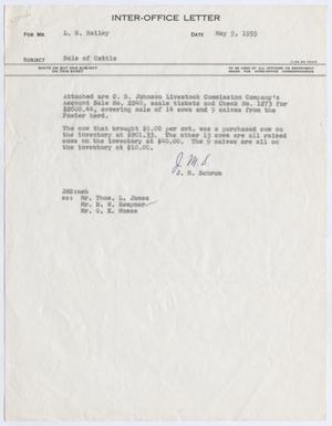 [Letter from J. M. Schrum to L. H. Bailey, May 9, 1955]