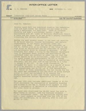 [Letter from G. A. Stirl to I. H. Kempner, November 11, 1955]