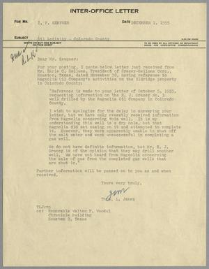 Primary view of object titled '[Letter from Thomas L. James to I. H. Kempner, December 1, 1955]'.