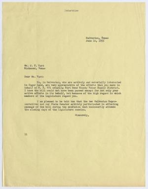 [Letter from I. H. Kempner to J. F. Ward, June 10, 1955]