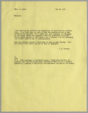 [Letter from I. H. Kempner to Thomas L. James, May 26, 1955]