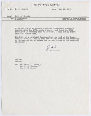 [Letter from J. M. Schrum to L. H. Bailey, May 12, 1955]