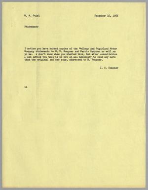 [Letter from I. H. Kempner to G. A. Stirl, December 15, 1955]