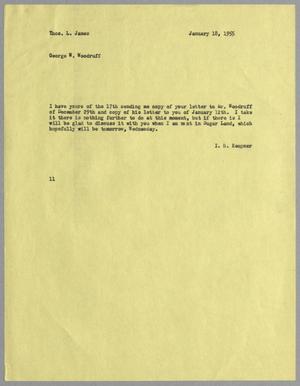 [Letter from I. H. Kempner to Thomas L. James, January 18, 1955]