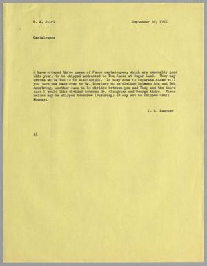 [Letter from I. H. Kempner to G. A. Stirl, September 30, 1955]