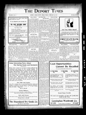 The Deport Times (Deport, Tex.), Vol. 9, No. 4, Ed. 1 Friday, February 23, 1917