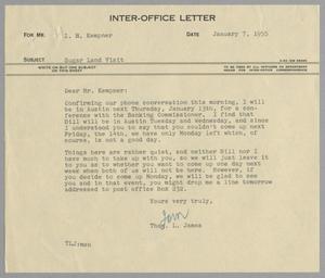 [Letter from Thomas L. James to I. H. Kempner, January 7, 1955]