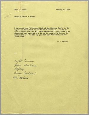 Primary view of object titled '[Letter from I. H. Kempner to Thomas L. James, January 27, 1955]'.