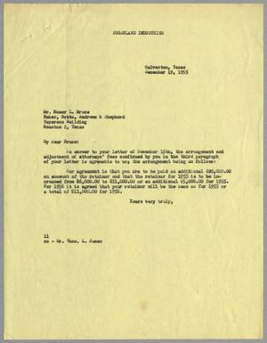 [Letter from I. H. Kempner to Homer L. Bruce, December 19, 1955]
