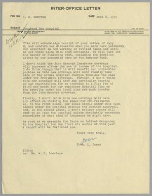 [Letter from Thomas L. James to I. H. Kempner, July 8, 1955]