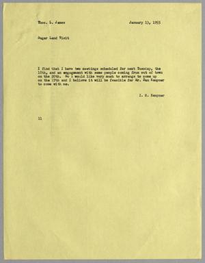 [Letter from I. H. Kempner to Thomas L. James, January 13, 1955]