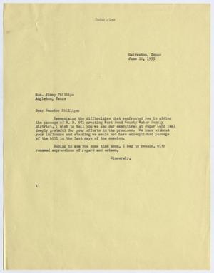 [Letter from I. H. Kempner to Jimmy Phillips, June 10, 1955]