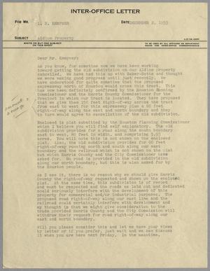 [Letter from Thomas L. James to I.H. Kempner, December 2, 1955]