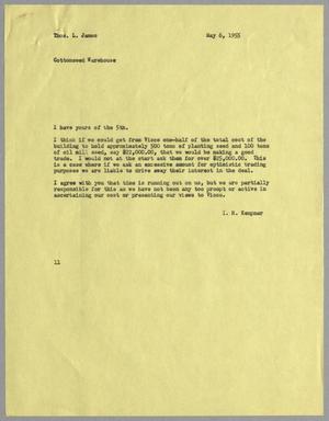 [Letter from I. H. Kempner to Thomas L. James, May 6, 1955]
