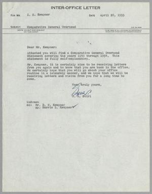 [Letter from G. A. Stirl to I. H. Kempner, April 28, 1955]