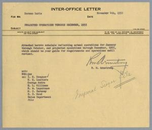 [Letter from R. M. Armstrong to Herman Lurie, November 4, 1955]
