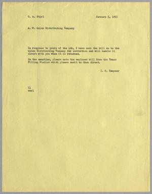 [Letter from I. H. Kempner to G. A. Stirl, January 5, 1955]