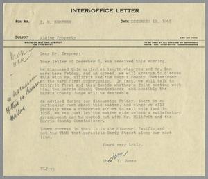 [Letter from Thomas L. James to I. H. Kempner, December 12, 1955]